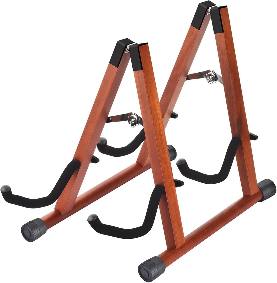 DOMMI Multiple Guitar Stand  Double AFrame Floor Stand with Soft Foam Arms, Adjustable for Acoustic, Bass & Electric Guitars, Easy to Assemble