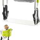 Acrylic Baby Footrest Compatible with Inglesina Fast Table Chair, Adjustable Baby Footrest for Hook On High Chairs, Sturdy Foot Rest Fit for Clip on Table Chairs with Tray (Chair not Included)