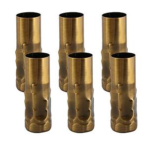 RDEXP 6Pcs Chandelier Candle Drip Shape Light Cover Sleeves Socket 25mm Dia x 8.mm Length Bronze