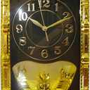 ICE Armor 13.5" H Golden and Black Islamic Theme Wall Clock Decorative Wall Timepiece Adds Timeless Charm to Any Room Unique Gift Idea