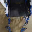 Drive Medical Blue Streak Lightweight Wheelchair with Swing-Away Footrests and Flip-Back Arms, Portable Folding Wheelchair for Adults and Seniors, 18 Inch Seat