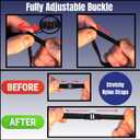 Black Leather Eye Patch with Adjustable Band and Concave Design - Comfortable Medical Eye Patch for Left or Right Eye