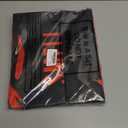 Kolldenn 5 Senses Gift Bags for Him and Her Five Senses Gift Bag with Ribbon Handles and Tissue Paper Present Wrappings for Valentine Wedding Birthday Mothers Day (Black Red,11.8 x 10 x 4 Inch)