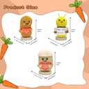 3PC Mini Funny Positive Potato, 3 inch Knitted Doll with Positive Card for Cheer Up Gifts and Party Decorations, Cute Positive Crochet Doll for Birthday Gifts (Coffee Bean+ Coffee Cup+ bee)