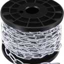 50 ft 1/12" Stainless Steel Hanging Chain Metal Chain Link Light Duty Chain Utility Chain Jack Chain for Home Outdoor Camping Hanging (2mm*15m)