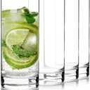 Luigi Bormioli Classico Highball Glasses, Set of 4 - 16.25oz Italian Barware Made from Break-Resistant SON.hyx Lead-Free Crystal Glass - Dishwasher Safe Drinkware for Cocktails, Water, Spirits