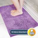 Muddy Mat® | Super Water Absorbent Door Mat Indoor, Microfiber Quick Dry Chenille Entryway Rug, Slip Resistant Front Door Mat, Indoor Mats for Entryway, Machine Washable Pet Rug, Purple 48"x72"