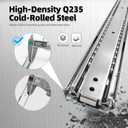 Thickened 200Lbs Heavy Duty Drawer Slides 1 Pair 26" Full Extension Ball Bearing Sliding Rails Kitchen Cabinet RV Runners Shelf Tool Box Tracks Glides (1/2" Thick, 26" L)