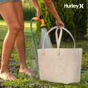 Hurley Rubber Tote Bag - Beach Bags Waterproof Sandproof, Easy-Clean Freestanding EVA Plastic, Hose-Clean, Size 19"