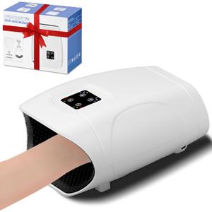 Hand Massager with Heat and Compression, Cordless Electric Hand held Massager for Arthritis and Carpal Tunnel, Gifts for Men and Women (White)