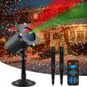 Christmas Projector Lights Outdoor, Waterproof Christmas Decorations Led Lights Projector with Remote Control Timer Indoor Firefly Light for Xmas Yard Garden Holiday Party Home Decor Landscape Patio