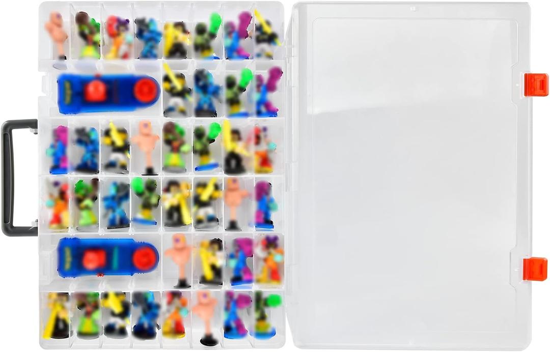 ALCYON Case Compatible with Akedo Ultimate Arcade Warriors Starter Collector Bundle Pack, Storage Container for Mini Battling Action Figures Playset & for Battle Arena Controller-Box Only(White)