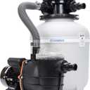14 Inch Sand Filter Pump System for Above Ground Pools up to 14,000 Gal, 1/2 HP Pool Pump & Sand Filter Combo, 3120 GPH Max Pump Flow, 6-Way Multi-Port Valve, Prefilter Basket Easy Clean