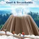 Cooling Comforter King Size, Double-Sided Cooling Blanket for Hot Sleepers & Night Sweats, Arc-Chill Q-Max > 0.4 Breathable Ice Blanket, Lightweight Cold Comforter (108''x90'', Brown)