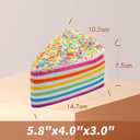 Anboor 5.8 Inches Squishies Cake Rainbow Jumbo Slow Rising Kawaii Scented Cheese Squishies Valentines Day Stress Relief Kid's Toys