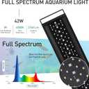 hygger Auto On Off LED Aquarium Light, Full Spectrum Fish Tank Light with LCD Monitor, 24/7 Lighting Cycle, 7 Colors, Adjustable Timer, IP68 Waterproof, 3 Modes for 48"-54" Freshwater Planted Tank