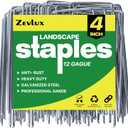 Landscape Staples Galvanized Garden Stakes,4 inch 50 Pack 12 Gauge Heavy Duty Garden Pins for Fences, Lawns, Weed Barriers and Landscape Fabrics, Irrigation Hose,Yard Lawn, Landscape Fabric.