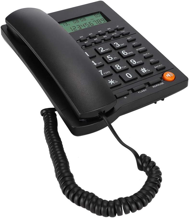 Desktop Landline Telephone, Corded Phone with Caller ID Display for Home Office Hotel Restaurant Easy to Install