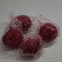 Civaner 4 Pcs 6 Inch Large Velvet Christmas Ball Ornaments Vintage Christmas Plastic Ball Ornaments Flocked Xmas Tree Hanging Decoration for Xmas Party Decor(Burgundy)