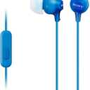 Sony MDREX15AP In-Ear Earbud Headphones with Mic, Blue
