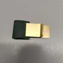 PATIKIL Pen Loop for Notebook, Brass Leather Pencil Holder Pen Clip for Notebook Traveler Journals Planner, Dark Green