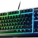 SteelSeries Apex 3 TKL RGB Gaming Keyboard – Tenkeyless Compact Form Factor  8Zone RGB Illumination – IP32 Water & Dust Resistant – Whisper Quiet Gaming Switch – Gaming Grade AntiGhosting,Black