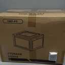 Storage Bins with Lids, 9 Pack Plastic Storage Containers with Magnetic Door, 19 Qt Stackable Clear Storage Box for Home, Office Organizing