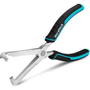 DuraTech 8-Inch Electrical Disconnect Pliers, Straight Head Automotive Connector Pliers, Electrical Connector Removal Tool for Car, Automotive Hand Tools for Push Tab Style Plugs