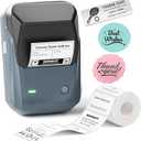 NIIMBOT B1 Label Maker Machine, Thermal Label Printer Easy to Use for Office, Home, Business, Came with 1 Roll White Label(Blue)