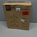 HOUSE DAY Black Plastic Hangers 60 Pack, Clothes Hangers with Non Slip Hooks, Durable & Space Saving Coat Hanger, Light-Weight Clothing Hanger, Perfect Closet Organizer for Everyday Use