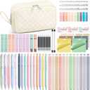 62PCS Aesthetic Back to School Supplies w/ Cute Pencil Case Stationary Set
Pastel Highlighters Black Ink Gel Pens Mechanical Pencils College Essentials, Preppy School Supplies for Student Girls Women