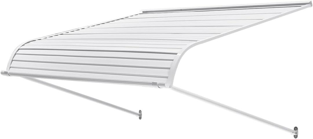 VEVOR Aluminum Awning 48 x 42 in, Durable Window Awning Door Canopy, Lightweight and Stable Aluminum Exterior Awnings Rain Snow Sunlight Protection for Door Entrance Windows Patio Porch
