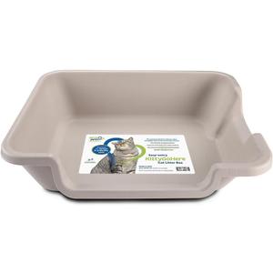 KittyGoHere 2.0 Easy Entry Cat Litter Box, Two Entrances, Large Misty Gray