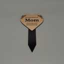 OriginDesigned MOM Heart Memorial Remembrance Plaque Stake - Metallic Silver/Gold/Copper Acrylic, Waterproof, Outdoor, Grave Marker, Tribute, Plant Marker (Copper)
