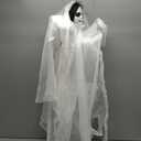 Scary Halloween Decorations Outdoor, Hanging Swinging Girl with Sound & Slap Activated, Light Up Eyes, Creepy Expression, 6.2FT Halloween Decor for Indoor Outdoor Haunted House