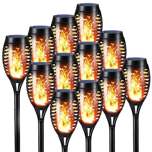 Toodour Solar Torch Flame Lights, 11Pack Solar Lights Outdoor with Flickering Flame, Waterproof Patio Light Landscape Decoration Lighting for Garden, Lawn, Yard, Outdoor Decorations