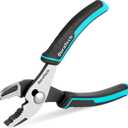 DURATECH 6 Inch Slip Joint Pliers, Small Pliers with Comfortable TPR Handle, High Carbon Steel, Swivel Rivet, Strong Sharp Teeth, Pliers for Tightening, Loosening and Gripping Nuts and Bolts