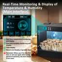 Smart Growing Chamber for Indoor Mushroom Cultivation Eco Box with Grow Lights & Lighting Lamps Temperature & Humidity Monitoring & Display Monotub Grow Kit with Automatic Humidification & Ventilation