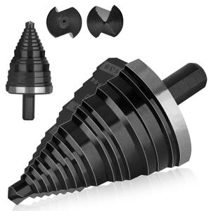 Step Drill Bit for Metal, 7/8" to 1-3/8", Cobalt Step Drill Bits, Heavy Duty for Stainless Steel, Hard Metal, Aluminum, Copper, Industrial Grade, 5-Steps. Co138Z