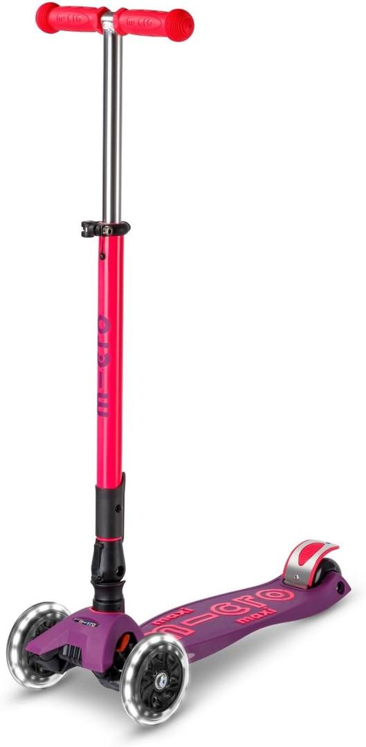 Micro Kickboard | Maxi Foldable LED Kids Scooter for Ages 5-12 | Children
