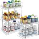 3-Tier Vitamin Storage Organizer, Organizer for Vitamin Bottles And Medicine Bottle, Vitamin Bottle Organizer for Countertop, Bathroom Cabinet Storage Items Are Clearly Visible