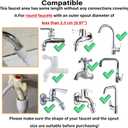 9.84FT Sink Spray Hose,Portable Sink Hose Sprayer, Shampoo Sprayer Hand Heldhead Shower Spray for Bathing Baby,Pets,Washing Hair,Rinsing Vegetables