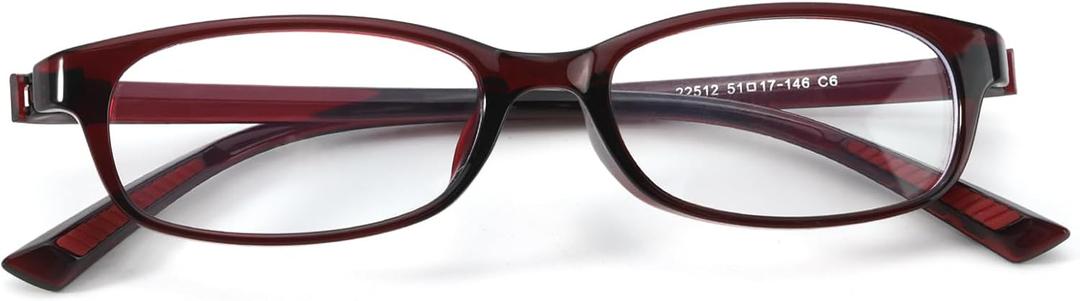 TJUTR Fashion Fake Glasses Non Prescription Office-Siren Glasses for Women Blue Light Blocking Y2k Cosplay Small Eyewear (A2 Red)