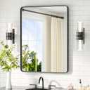 TETOTE Black Bathroom Mirror 24 x 32 Matte Black Metal Framed Vanity Mirror, Tempered Glass, Wall Mounted for Bathroom, Entryway, Bedroom, Living Room(Horizontal/Vertical)