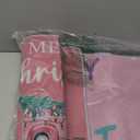 Dunzy 3 Pcs Watercolor Pink Merry Christmas Kitchen Rugs and Mats Set Winter Pink Striped Xmas Tree Stars Kitchen Floor Mats Merry and Bright Non Slip Bathroom Rug Decor for Holiday Decoration