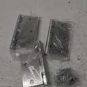 304 Stainless Steel Door Hinges,3.5 x 3.5 Inch Ball Bearing Hinges, 3 1/2 Inch Interior Door Hinges with Square Corners, Door Hardwares (3Pack, Silver)