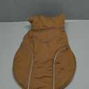 Lelepet Warm Dog Coats for Medium Dogs Waterproof Dog Jacket Reflective Pet Fleece Vest Windproof Cold Weather Coats with Adjustable Buckle & Leash Hole, Brown, M