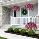 Artificial Petunia Flowers with Hanging Basket for Outdoors Decoration