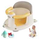 Baby Bath Seat 6 Months & up, Bath Seat for Baby, Infant Bath Seat with Suction Cups, Non-Slip, Detachable,Yellow
