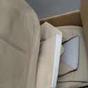 GXARTS Driver and Passenger Side Bottom and Top Lean Back Replacement Perforated Leather Seat Cover TAN Compatible with Ford F250 F350 F450 F550 2011 2012 2013 2014 2015 2016